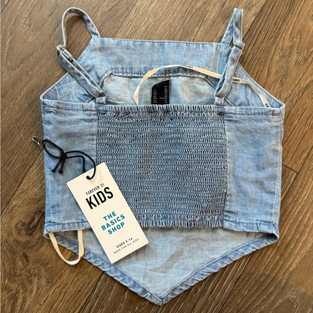 Forever 21 Kids denim bandanna design shirt - Picture 2 of 2
